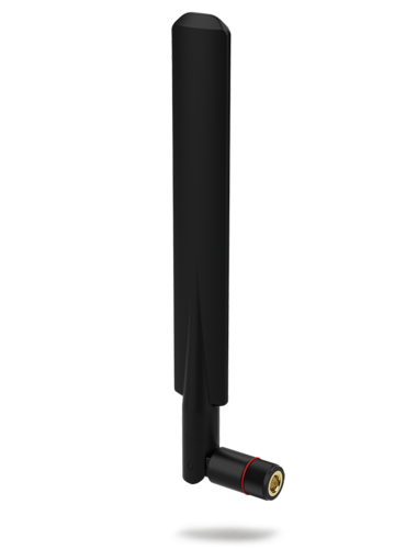 Multi-Band 2.4/5.8/7.2GHz WiFi Paddle Antenna, Right Angle Hinge Joint, RP-SMA