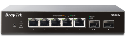7-Port 10GigE/2.5GbE L2+ Managed Switch, 5x 2.5 Gigabit Ethernet, 2x 10GbE SFP+