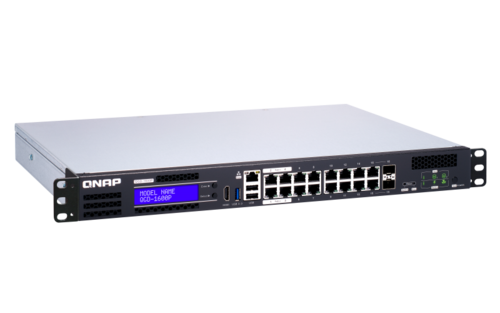 Hybrid PoE switch/NAS that enables NVR, router, AP controller, etc
