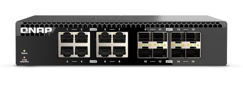 16-Port 10GigE Half-width Rackmount Switch, (8x 10GbE SFP+ 8x 10GbE RJ45)