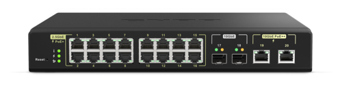 16-port Managed PoE Switch, 2x 10GbE SFP+, 2x 10GbE RJ45, 90W PoE++