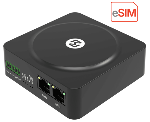 Compact Industrial 4G/LTE Router with eSIM/eUICC, 2x ETH, WiFi, DI/DO (R1510e-4L)