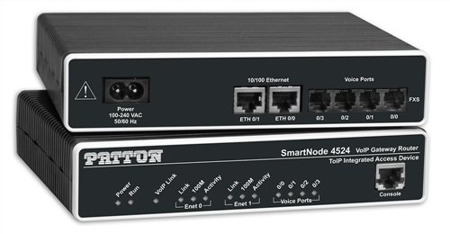 Smartnode Dual FXS VoIP GW-Router; 2x10/100baseT, H.323 and SIP, External PSU