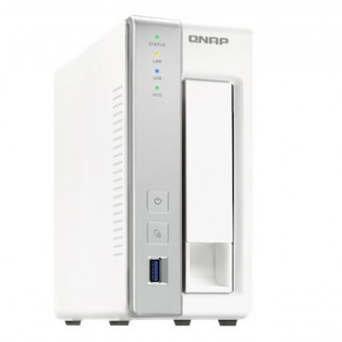 1-Bay NAS, Dual Core 1.7GHz CPU, 1GB RAM, Gigabit Ethernet, Hot-swap