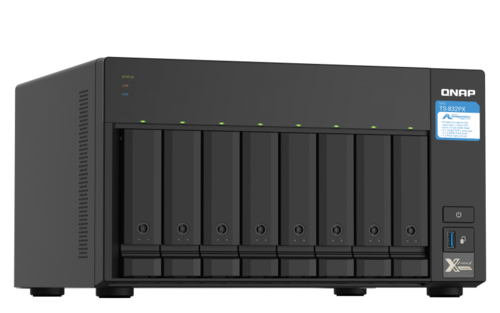 8-Bay Quad-core 1.7GHz NAS, Dual 10GbE SFP+, dual 2.5GbE, 4G RAM