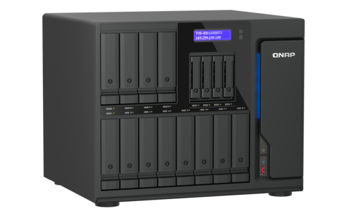 16-Bay QuTS hero NAS (12 x 3.5in SATA + 4 x U.2 NVMe slots), Intel Core Ultra7 265 20cores, 32G DDR5 ECC RAM