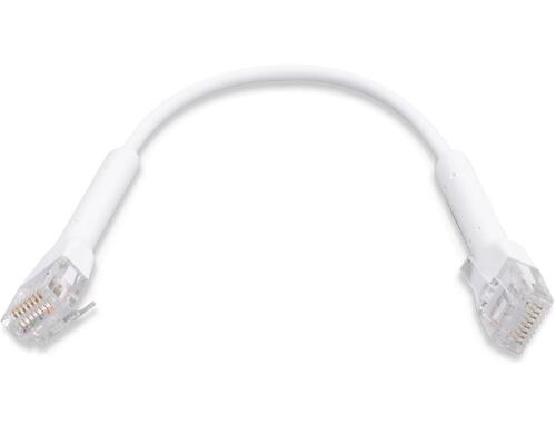 50-Pack, UniFi 10cm RJ45 patch cable with both ends bendable, White