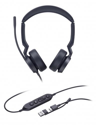 USB (Wired) Stereo Headset, for UC and MS Teams, USB C/A