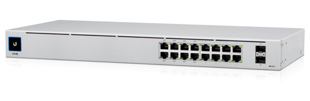 16-Port Managed Enterprise PoE Switch, 2x SFP, 8x PoE+ Ports, 42W PoE Power Budget