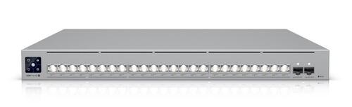 Professional-grade, 24-port Layer 3 Etherlighting PoE+++ switch with (16) 10 GbE, (8) 2.5 GbE, and (2) 25G SFP28 ports