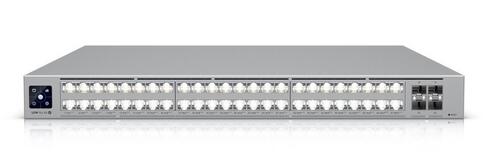 Professional-grade, 48-port Layer 3 Etherlighting PoE+++ switch with (32) 10 GbE, (16) 2.5 GbE PoE, and (4) 25G SFP28 ports