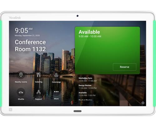 All-In-One Meeting Room Scheduling Panel for TEAMS, White