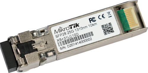 25Gbps / 10Gbps SFP28 module, single-mode, 1310 nm, 10KM, LC