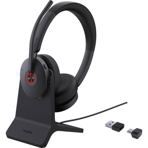 Bluetooth Cordless Headset, UC/TEAMS, Stereo, USB-C/A, with Stand