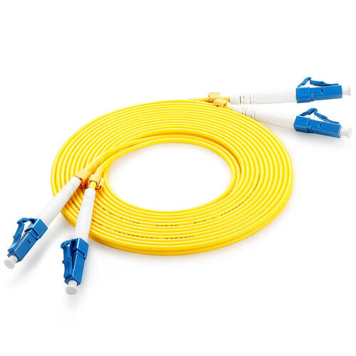 Fibre Optic Duplex Patch Cord 9/125µm Single-mode OS2, LC-LC, 2m, Yellow