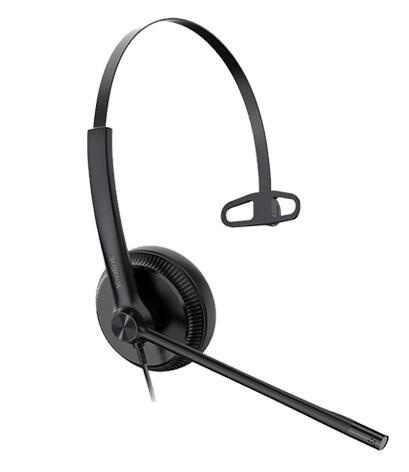 Wideband Mono Headset with QD to RJ9 connector, with leatherette ear cushion