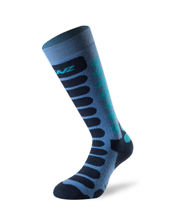 Lenz Skiing 1.0 Kids Socks - Blue/ Dark Blue