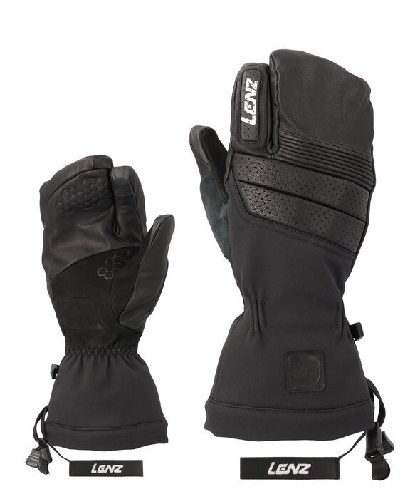 Lenz Think About Ski Glove Lobster Men  - Black