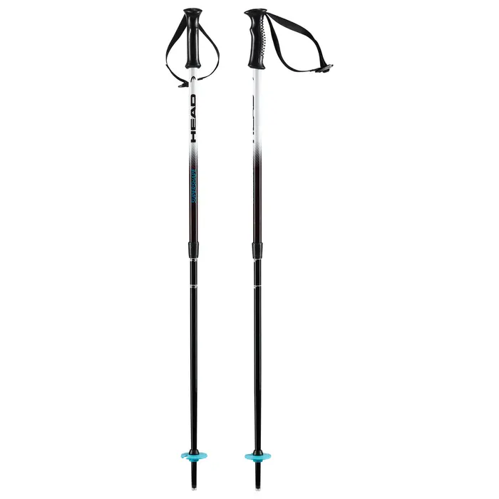 Head Supershape Team Adjustable Kids Ski Pole - Black/Speed Blue