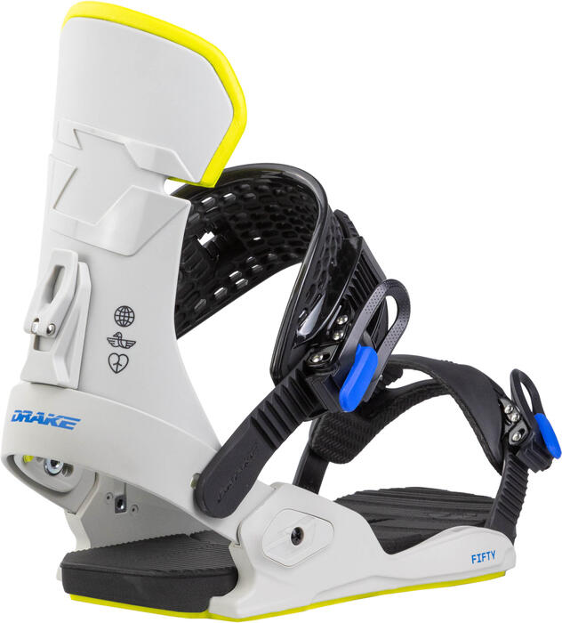 Drake Fifty Snowboard Binding - Grey/Lime