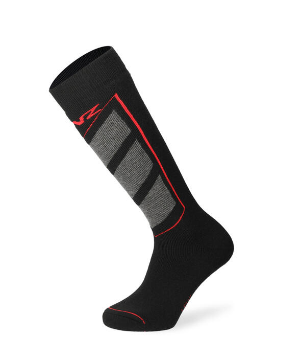 Lenz Performance Winter Sport Sock - Black/ Grey/ Red