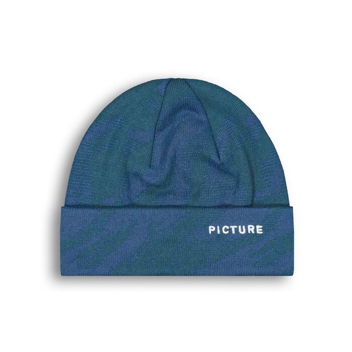 Picture Ribbing Beanie  - Serenity Blue
