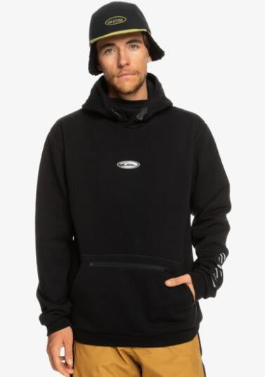 Quiksilver Big Logo Tech Hoodie - True Black