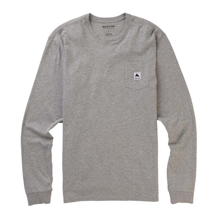 Burton Colfax Long Sleeve T-Shirt - Gray Heather