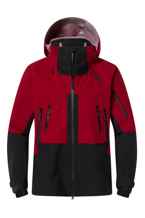 Descente 3L Hard Shell Jacket - Electric Red/Black