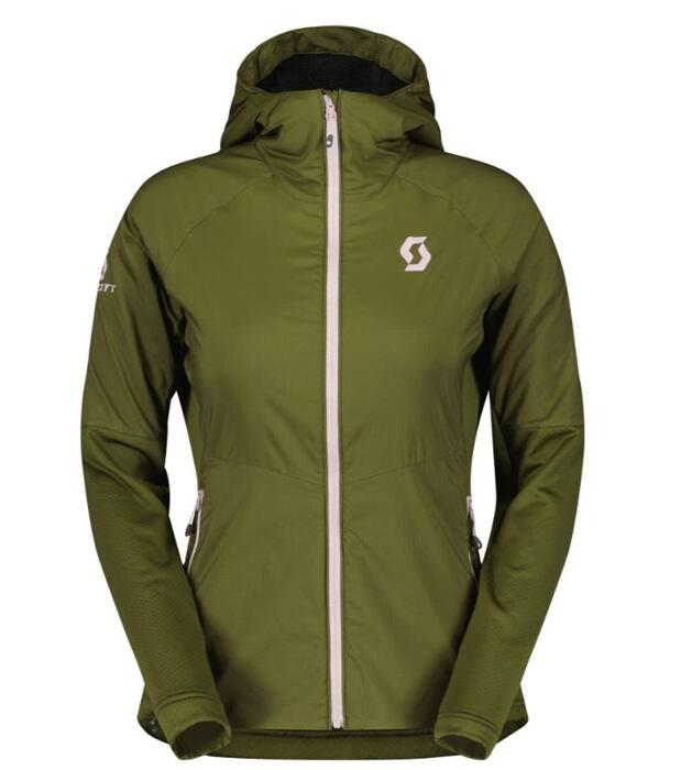 Scott Explorair Alpha Wmns Hoody - Fir Green/Cloud Pink