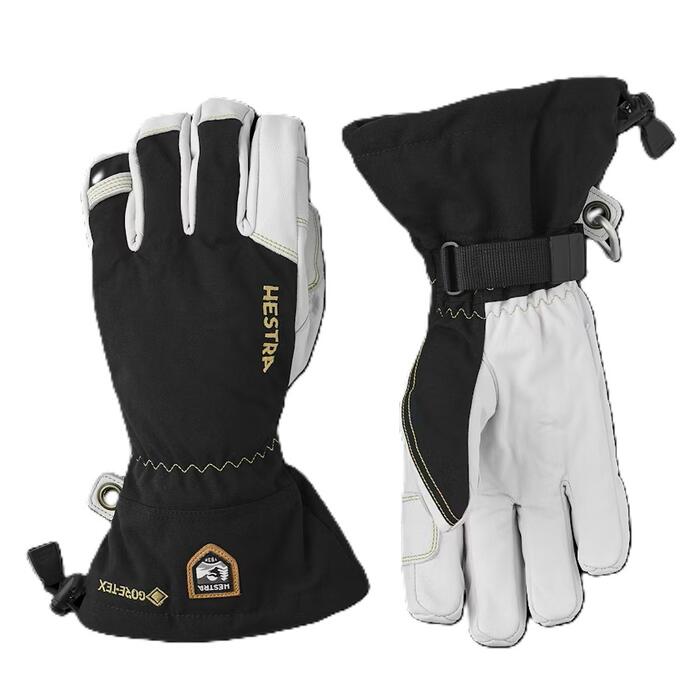 Hestra Army Leather Gore-Tex - 5 Finger - Black/Natural Grey