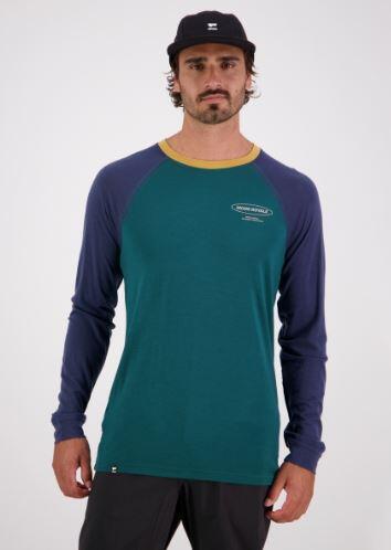 Mons Royale Icon Raglan - Ever Green/ Midnight