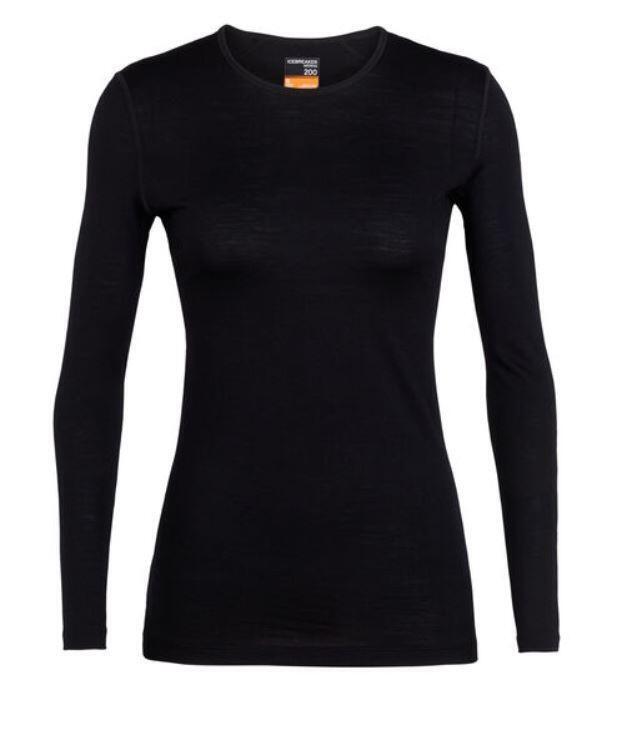 Icebreaker Oasis 200 Wmns LS Crewe - Black