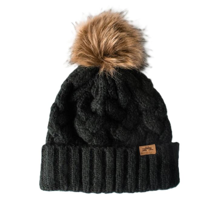 SpaceCraft Redwood Pom Beanie  - Black