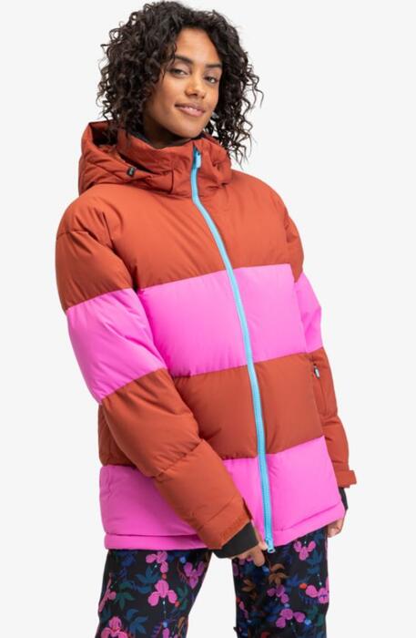 Roxy X Rowley Block Puffer Jacket - Burnt Henna