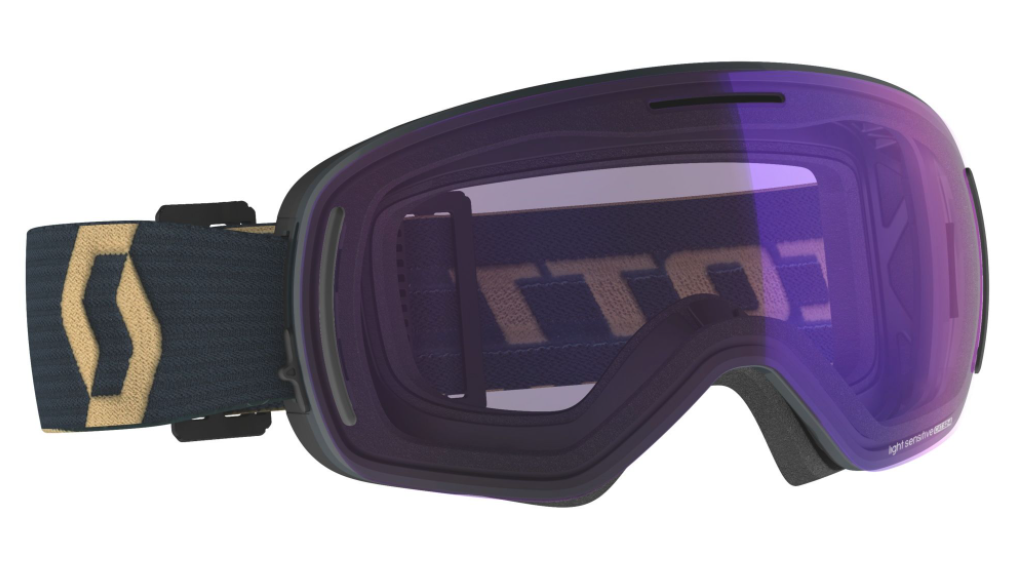 Scott LCG Evo LS Goggle - Team Beige/Aspen Blue LS Blue Chrome