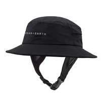 Surf Hats for Men - Ocean & Earth Bingin Soft Peak, Black